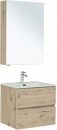 Aquanet Мебель для ванной Алвита New 60 2 ящика подвесная дуб веллингтон белый – фотография-1